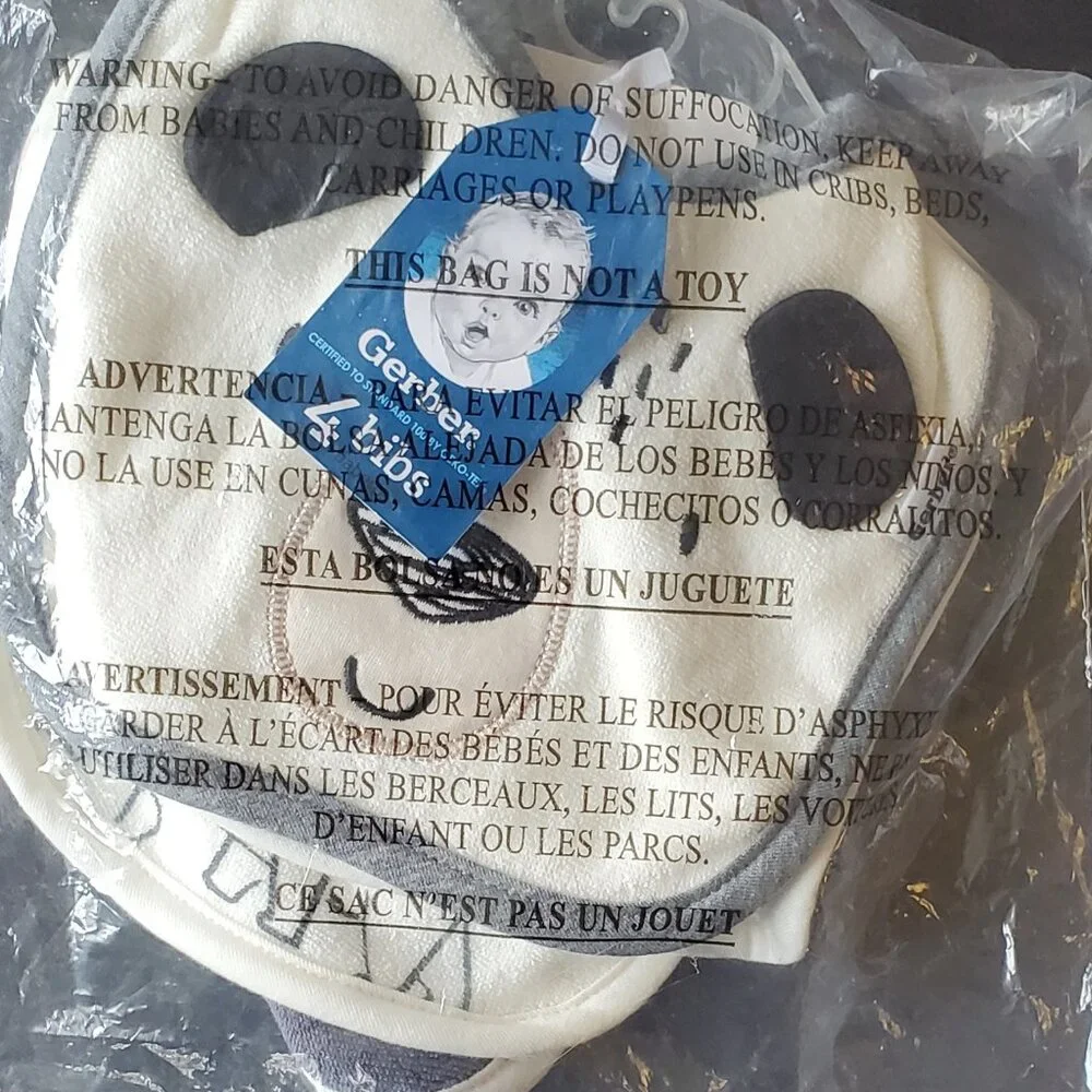 Baby Boys Bear Bibs 4-Pack by Gerber